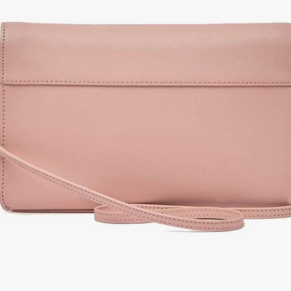 Kate Spade of New York Veronique Kirk Park Pink Saffiano Leather Crossbody Purse - Picture 5 of 15